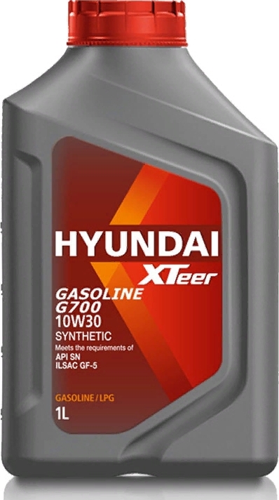 фото Моторное масло HYUNDAI XTeer "Gasoline G700 10W30", 1л., НС-синтетическое, для бензиновых двигателей, API SN