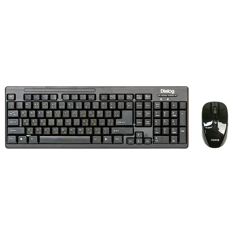 Набор  клавиатура + мышь DIALOG Pointer KMROP-4010U, черный, RF 2.4G - USB, радиоклавиатура + опт. радиомышь 4D