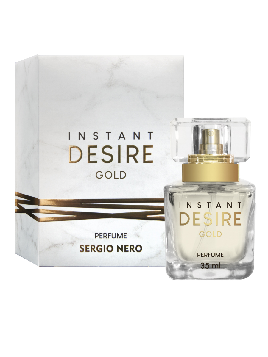 Sergio Nero/ Духи женские Instant desire gold 35мл/ Парфюм женский, парфюм,женский, духи, туалетная вода, парфюмерия, для женщин, подарок