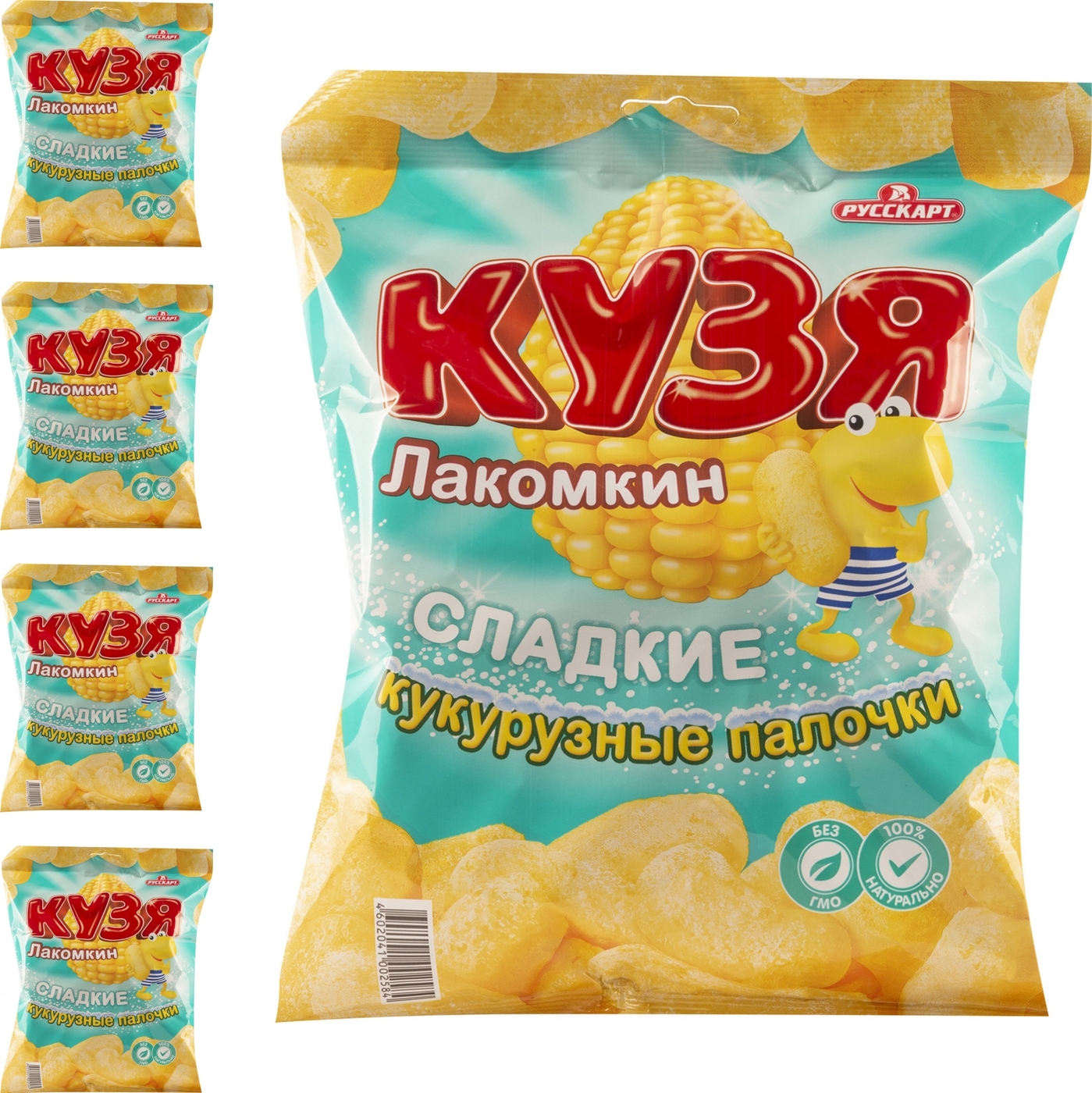 Кукурузные палочки Русскарт КУЗЯ Лакомкин 85 г (комплект из 4 шт ...