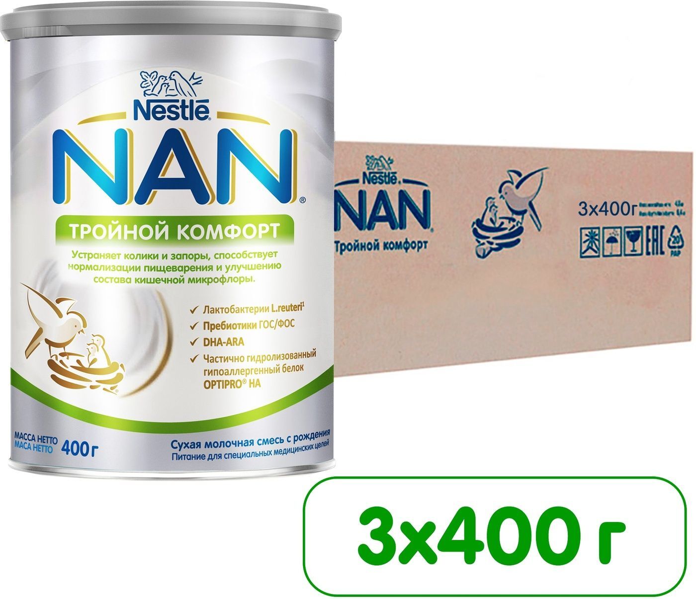 Смесь nan (Nestlé) комфорт (с рождения) 400 г