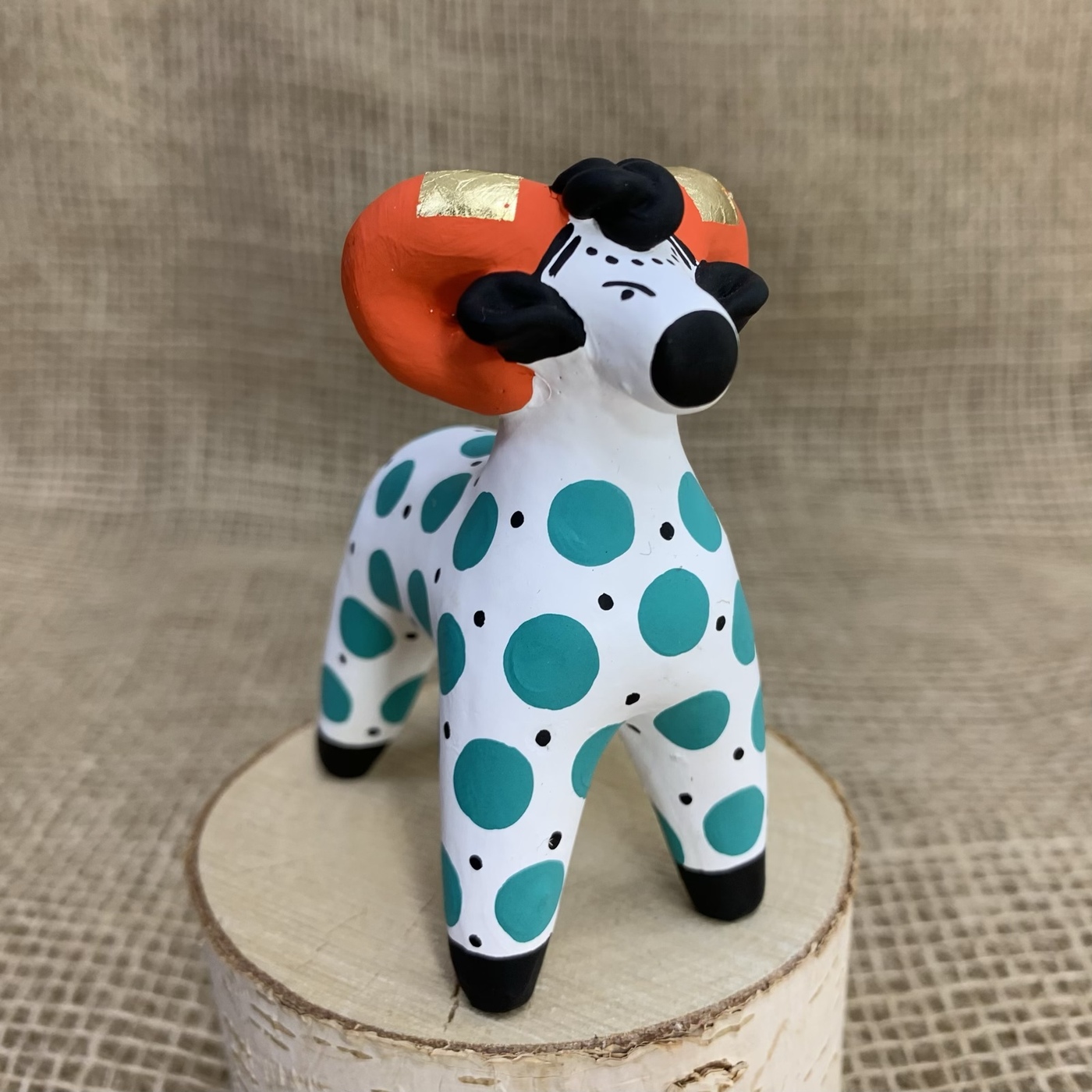 Традиционная Дымковская игрушка "Баран". Ручная работа — купить в ...