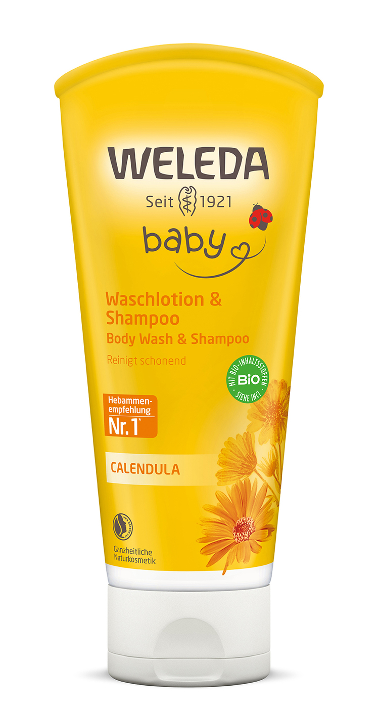 Weleda Детский шампунь-гель для волос и тела Baby с календулой 200 мл