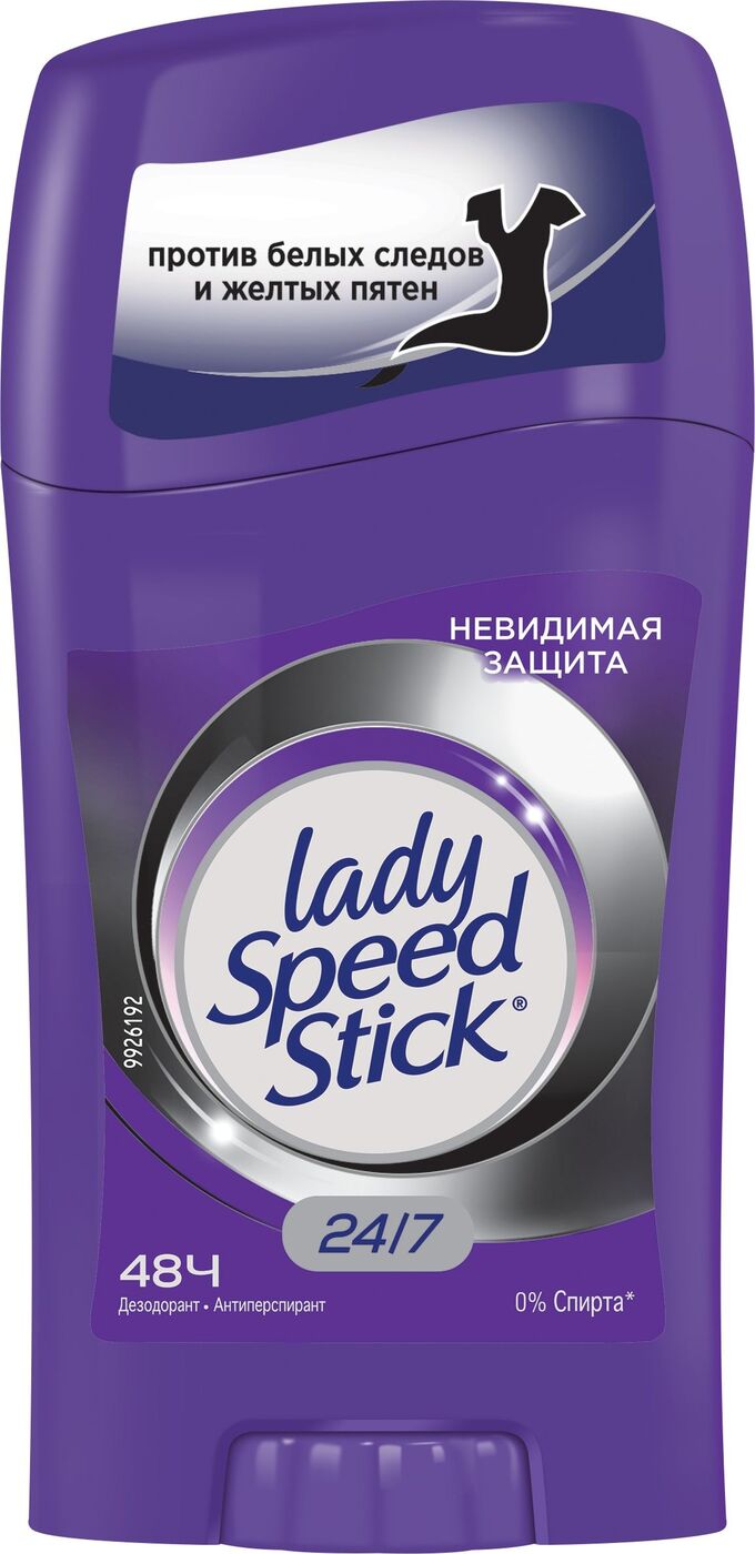 Дезодорант-антиперспирант карандаш Lady Speed Stick 24/7 Невидимая Защита, женский, 45 г - изображение