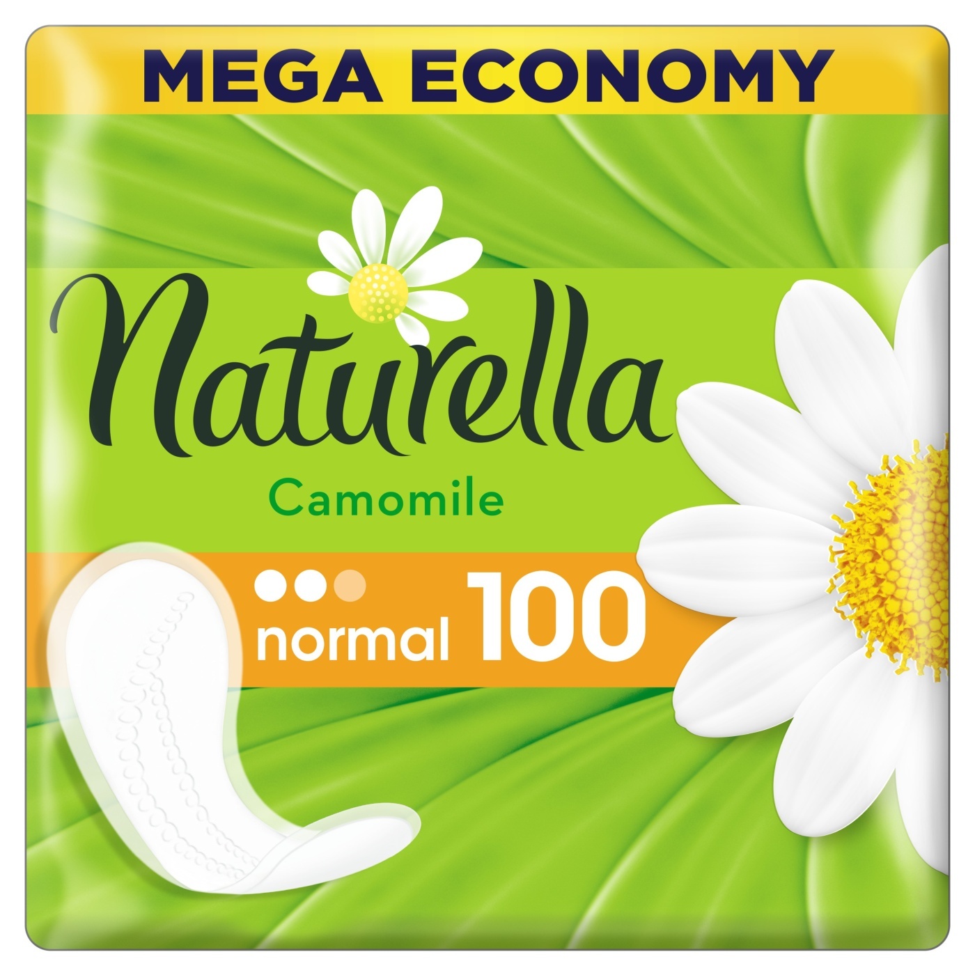 Женские ароматизированные ежедневные прокладки NATURELLA Normal (с ароматом ромашки), 100 шт. - изображение