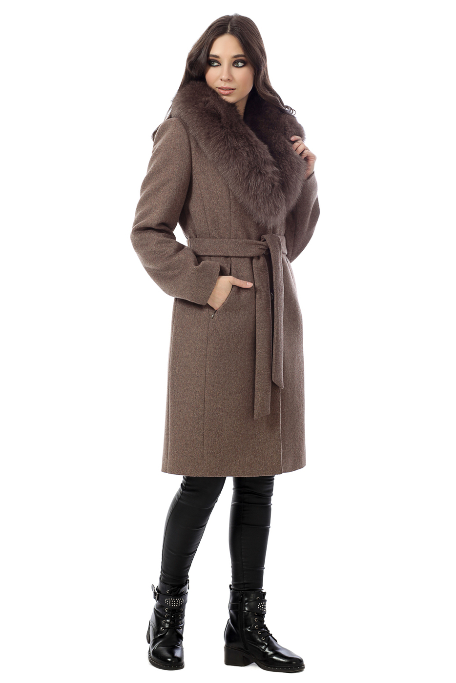 Пальто Avalon женское коричневое