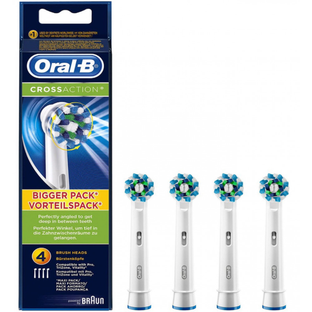 Набор насадок для электрической зубной щетки Braun Oral-B Cross Action EB 50-4 штraun Oral-B Cross Action EB 50-4 