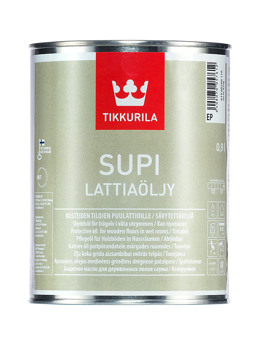 Масло для полков tikkurila supi laudesuoja 1 л