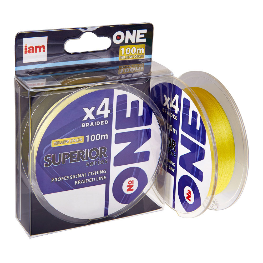 ПлетеныйшнурNumberONESuperior4X-100Yellow0.16mm