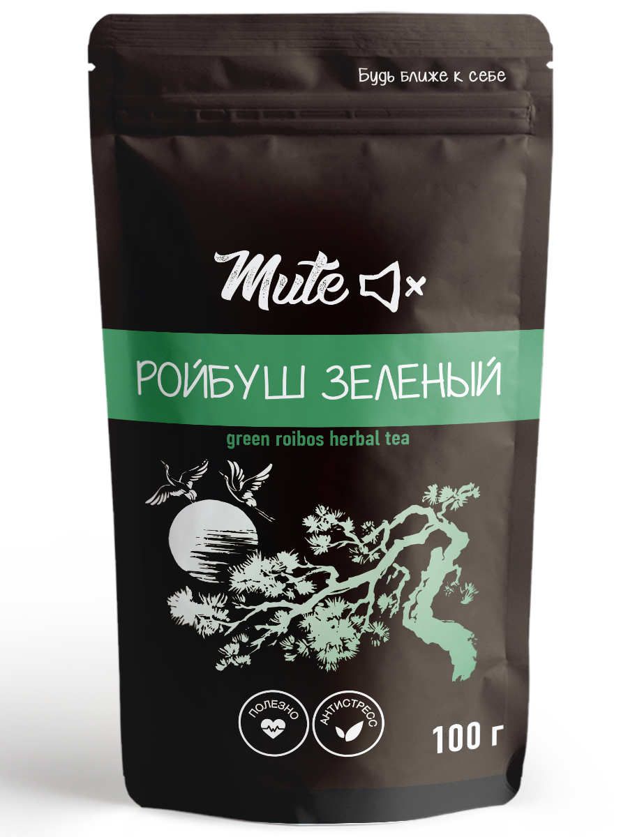 Чай MUTE Ройбуш зеленый, 100 г. — купить в интернет-магазине OZON с ...