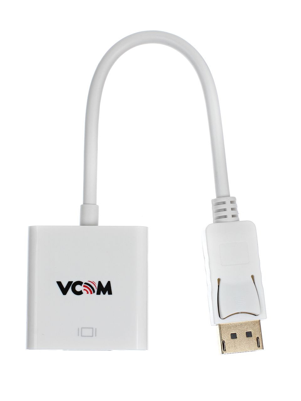 Переходник DisplayPort VGA M/F VCOM адаптер FULL HD 1080p 60Hz белый (CG603)