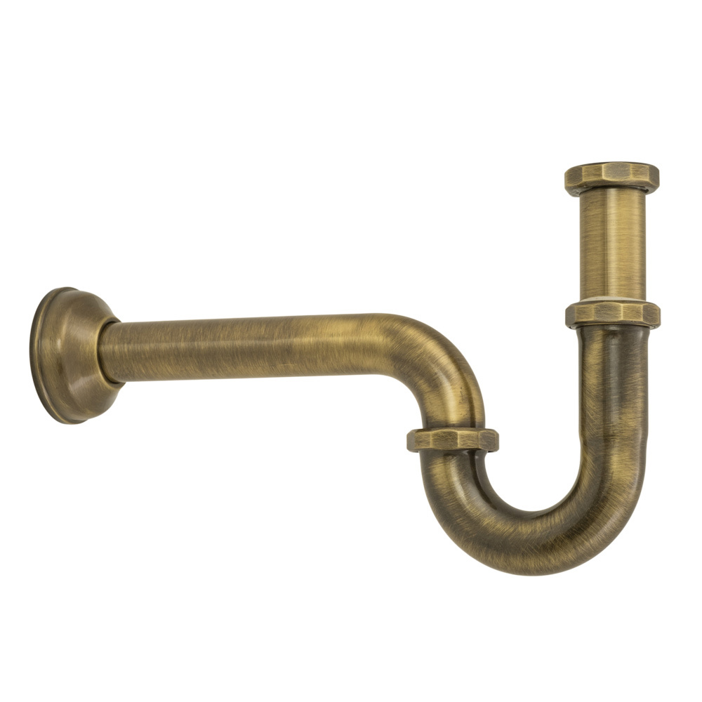 Сифон для раковины S-образный 1\"1/4 бронза - купить по выгодной цене в ...