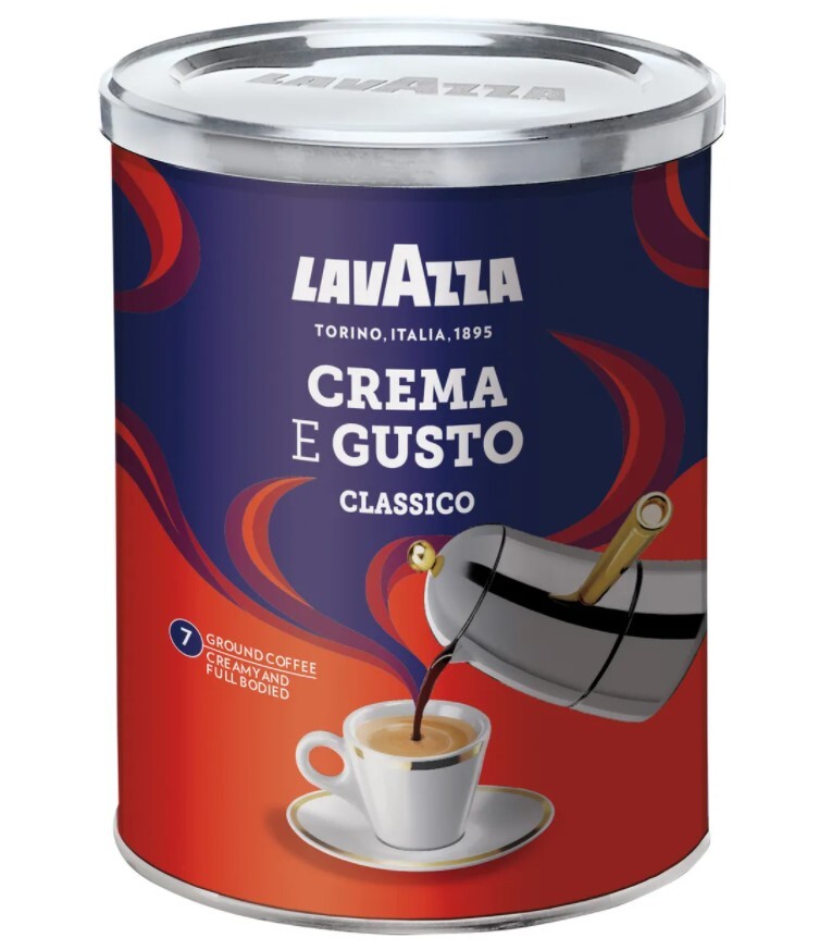 Кофе молотый Lavazza Crema e Gusto / Лавацца Крема е Густо / жестяная ...