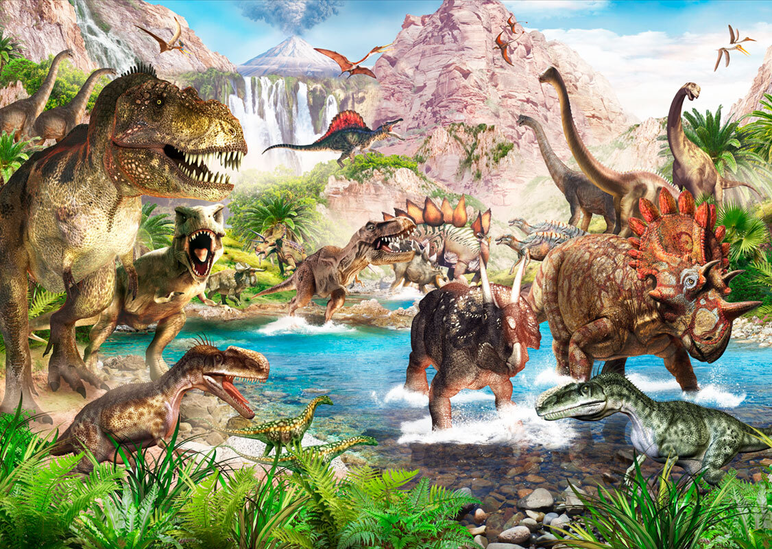 В мире динозавров 2005. Фотообои динозавры. Фрески на стену динозавров. Фотообои динозавры на стену. Фреска динозавры.