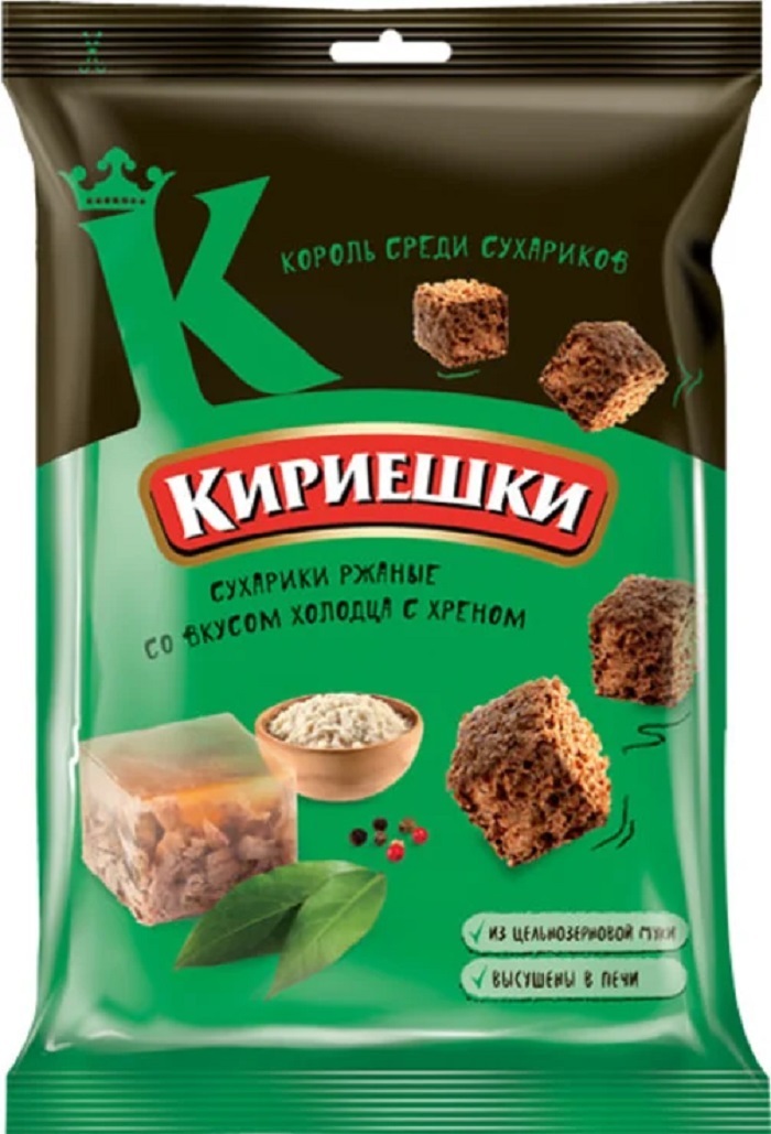 Кириешки, сухарики со вкусом холодца с хреном,10 шт по 100 г — купить в ...