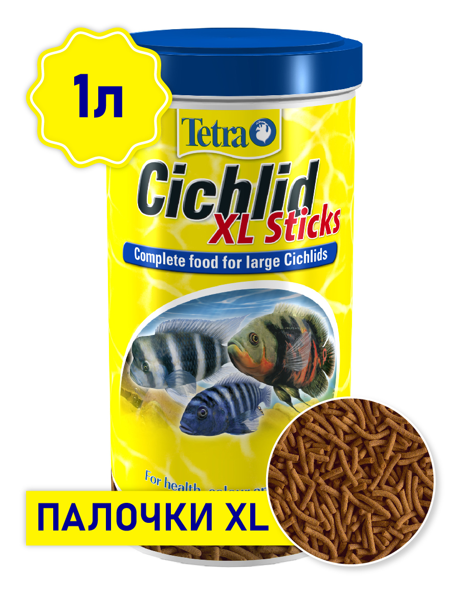 Корм Tetra Cichlid Sticks XL 1 л (палочки крупные) для крупных цихлид