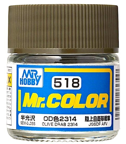 MR.HOBBYMr.ColorOliveDrab2314(JGSDFAFV)полуматовый,Краскаакриловая,10мл