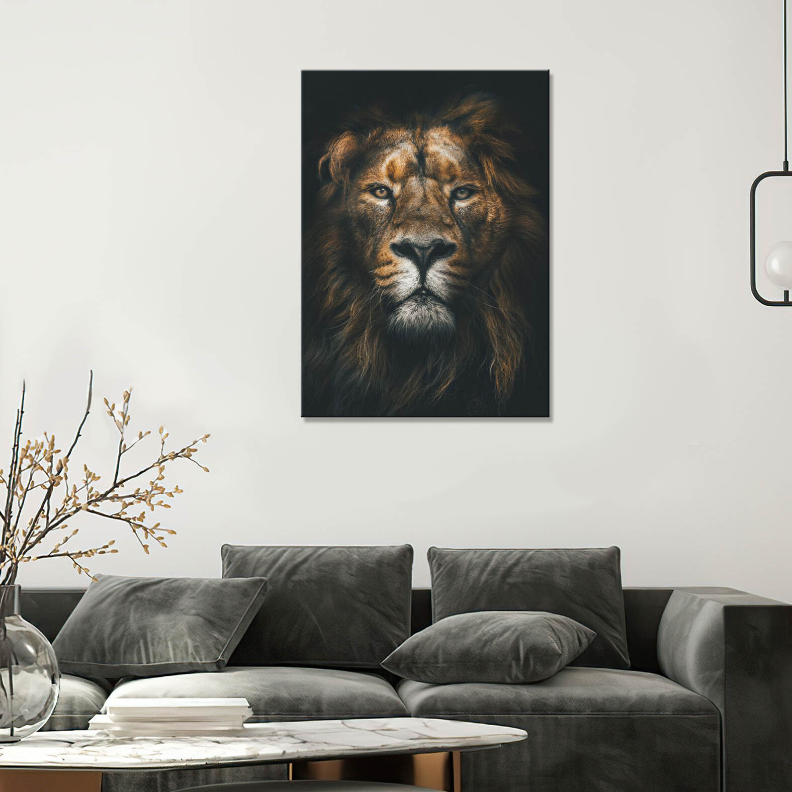 Картины со львом для интерьера