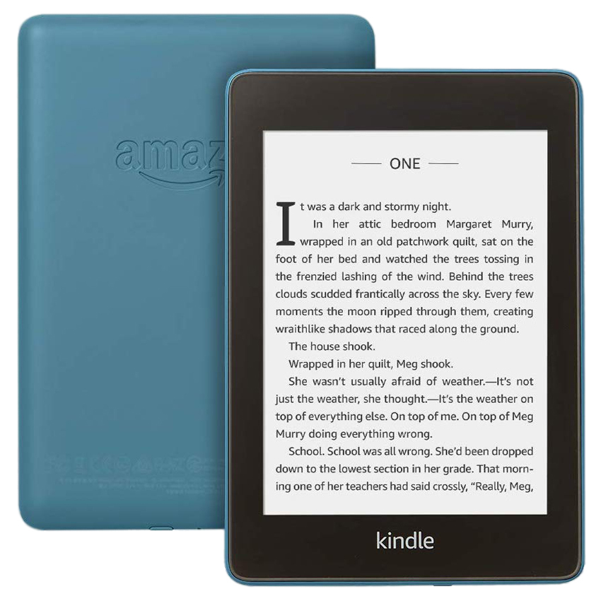 AmazonKindle6"ЭлектроннаякнигаPaperWhite4(2018-2021)10thgen8GbSO,черный,голубой