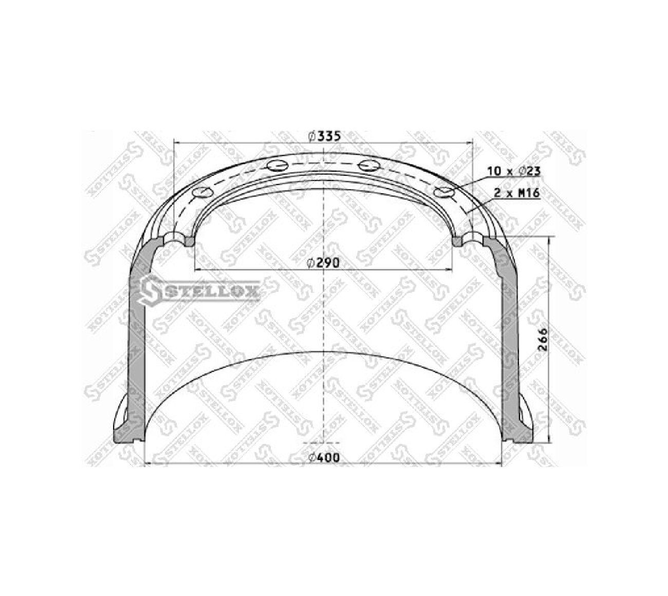 Stellox Барабан тормозной, арт. 8500012SX