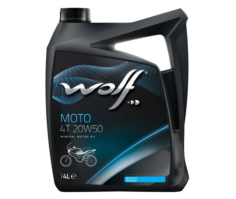 Wolf MOTO 4T 20W-50 Масло моторное, Минеральное, 4 л