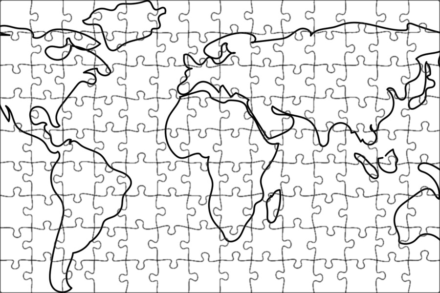 Занимательная карта мира с магнитными пазлами