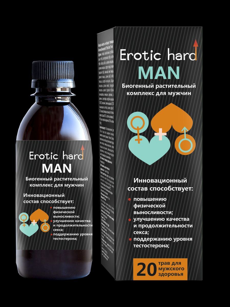 Мужской биогенный концентрат для усиления эрекции Erotic hard Man - 250 мл.  - купить с доставкой по выгодным ценам в интернет-магазине OZON (924257053)