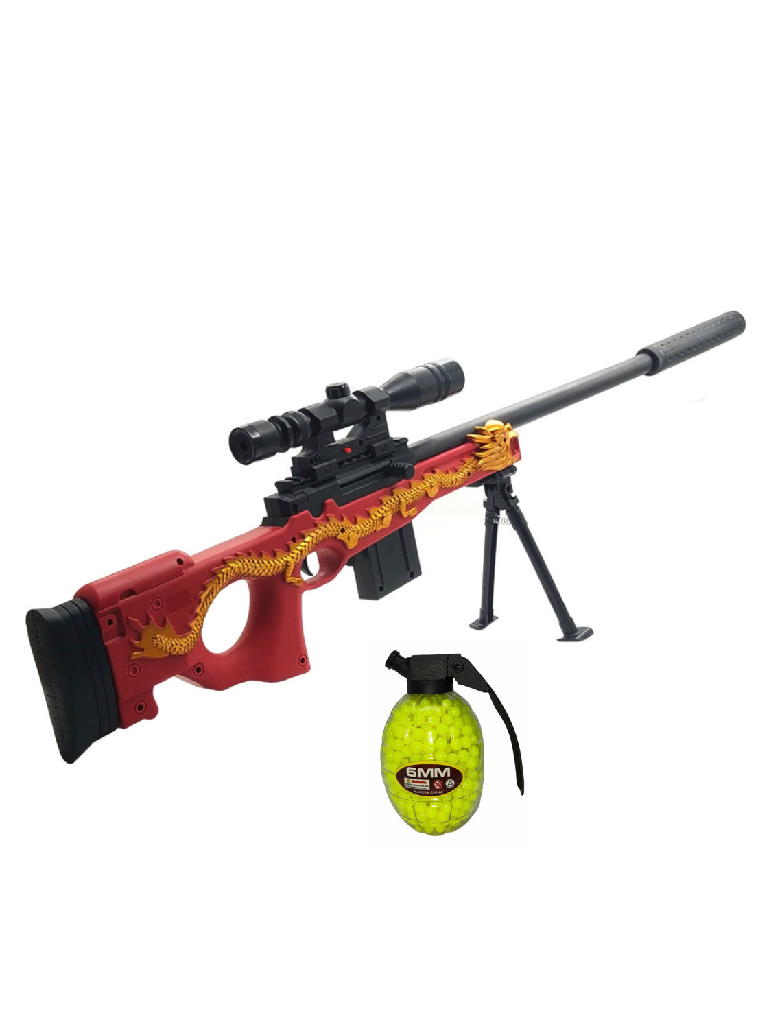 Ружье пневматическое детское, винтовка с лазерным прицелом AWM/AWP/АВП ...