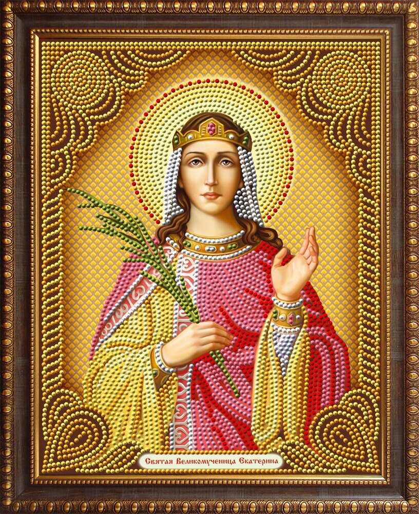 Святая Екатерина великомученица алмазная мозаика
