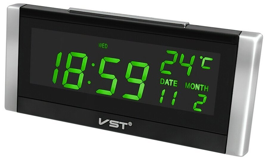 Говорящие часы настольные. VST-731w. Электронные часы VST 731w. Электронные часы VST-731w-4 (черные с ярко-зелеными цифрами). Часы led Alarm Clock VST 731.