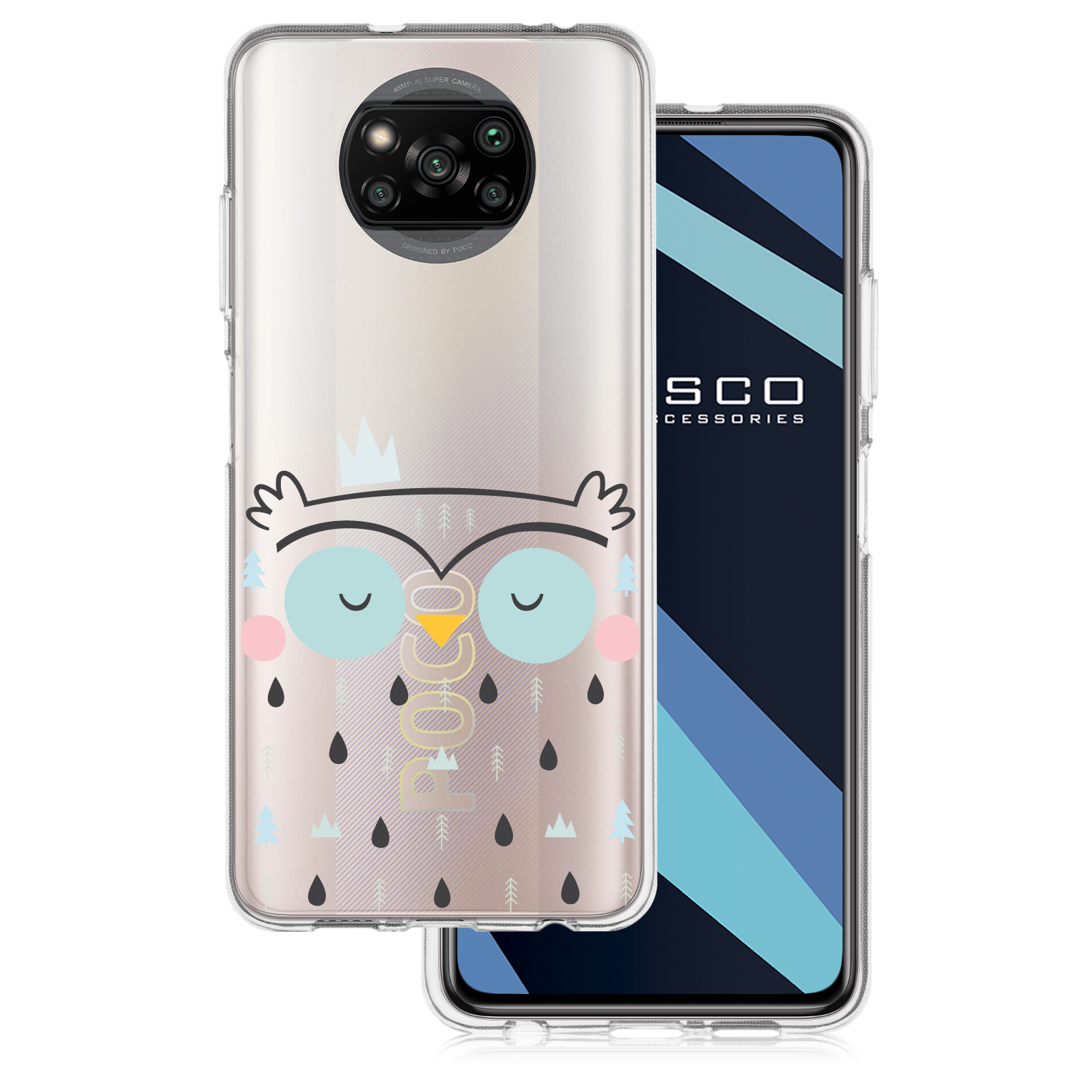 Прозрачный силиконовый чехол ROSCO для Xiaomi Poco X3 NFC и Poco X3 Pro ...
