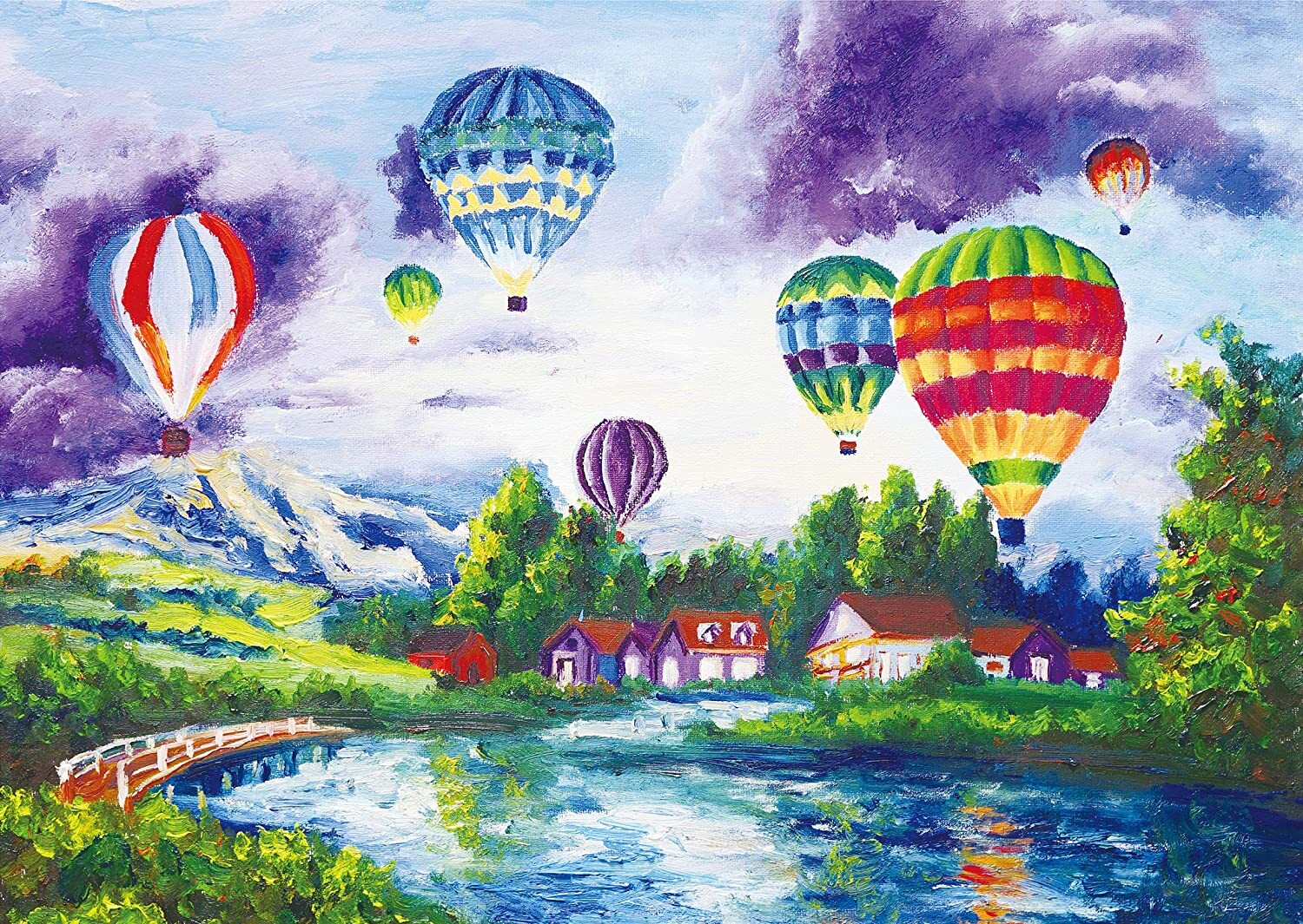 Картина с воздушными шарами