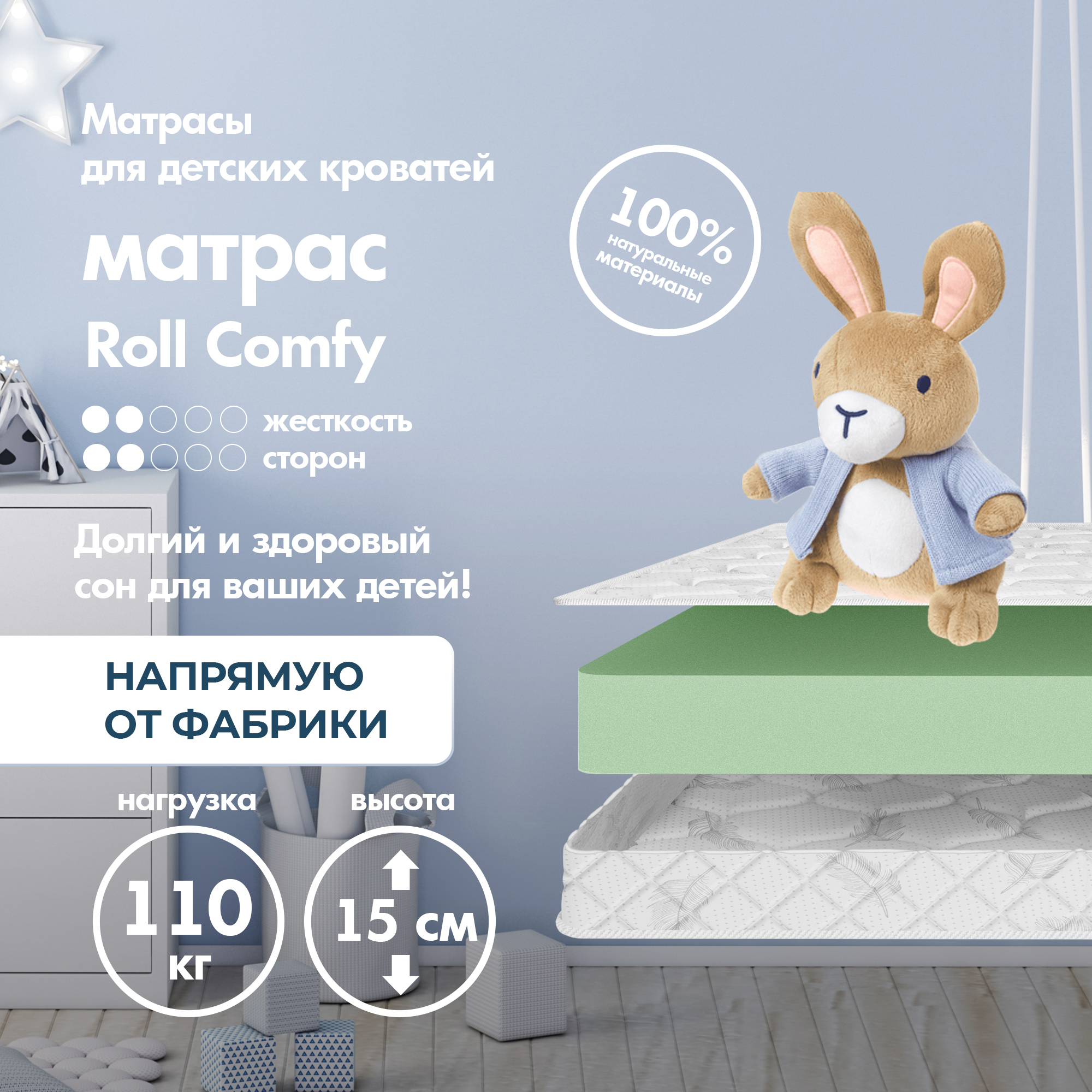 DreamtecМатрасRollComfy,Беспружинный,80х160см