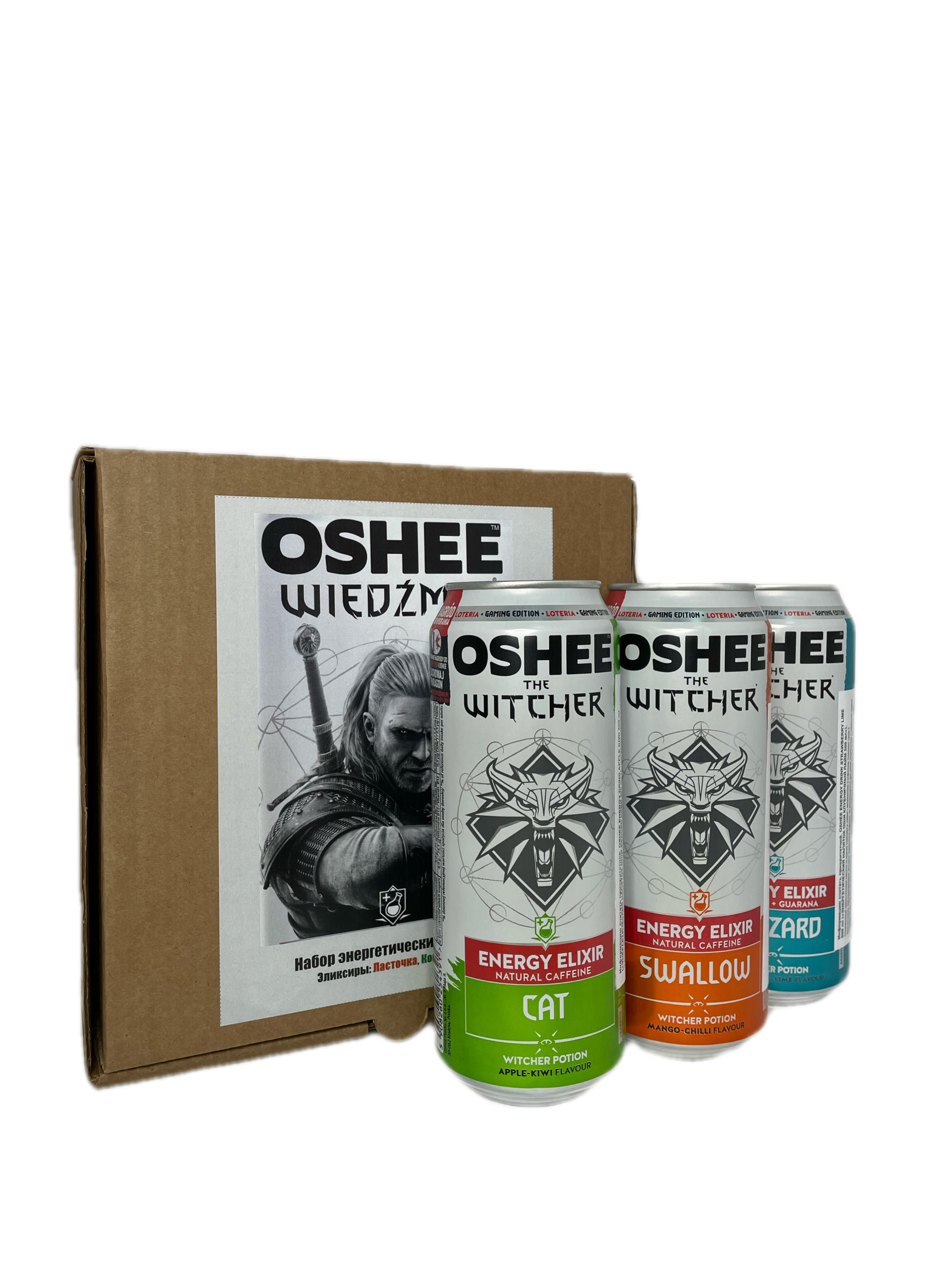 Oshee the witcher. OSHEE Ведьмак. Энергетический напиток OSHEE Wiedźmin. OSHEE Ведьмак напиток. Энергетик Ведьмак.