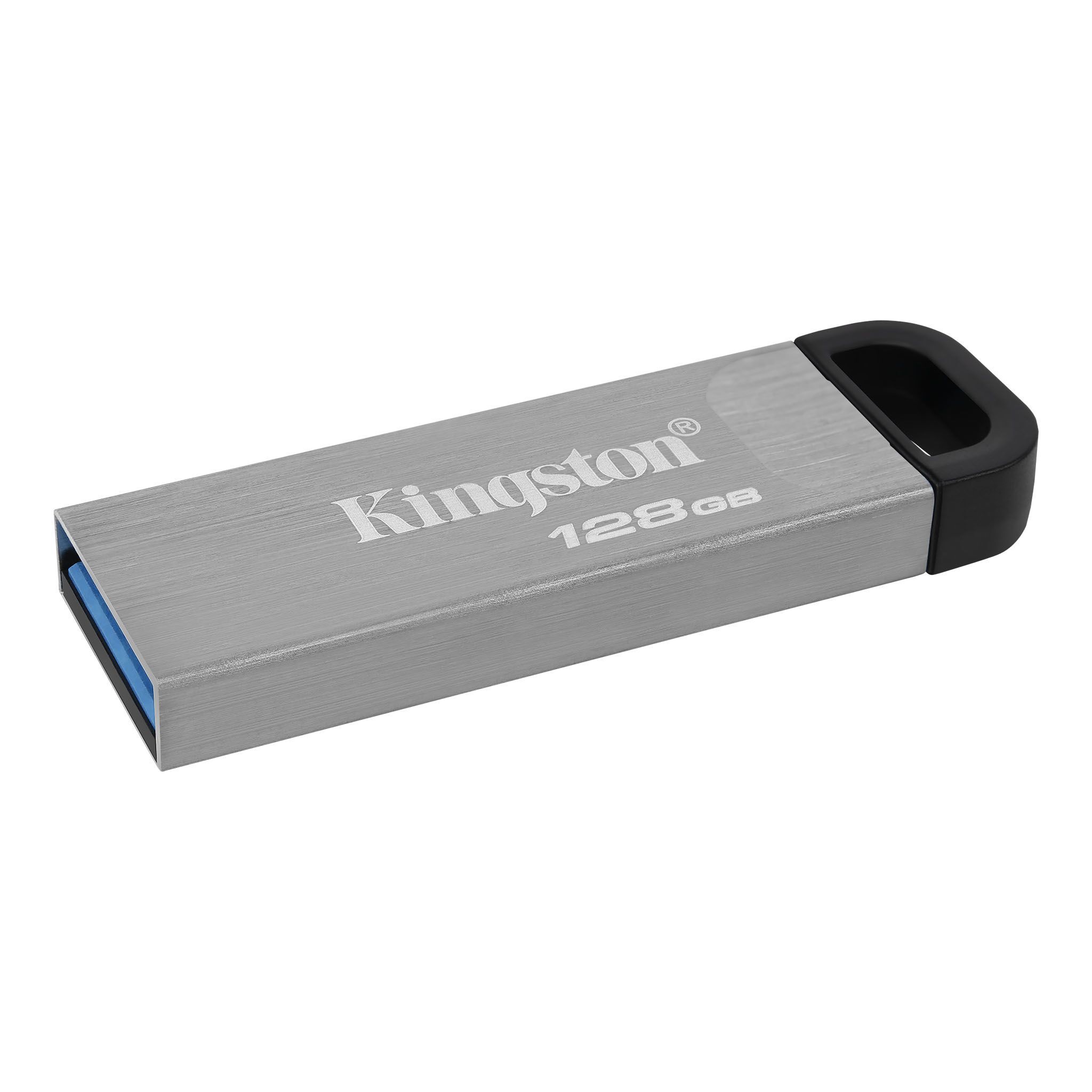 Флеш накопитель Kingston DataTraveler Kyson, 128 ГБ, серебряный/черный (DTKN/128GB)