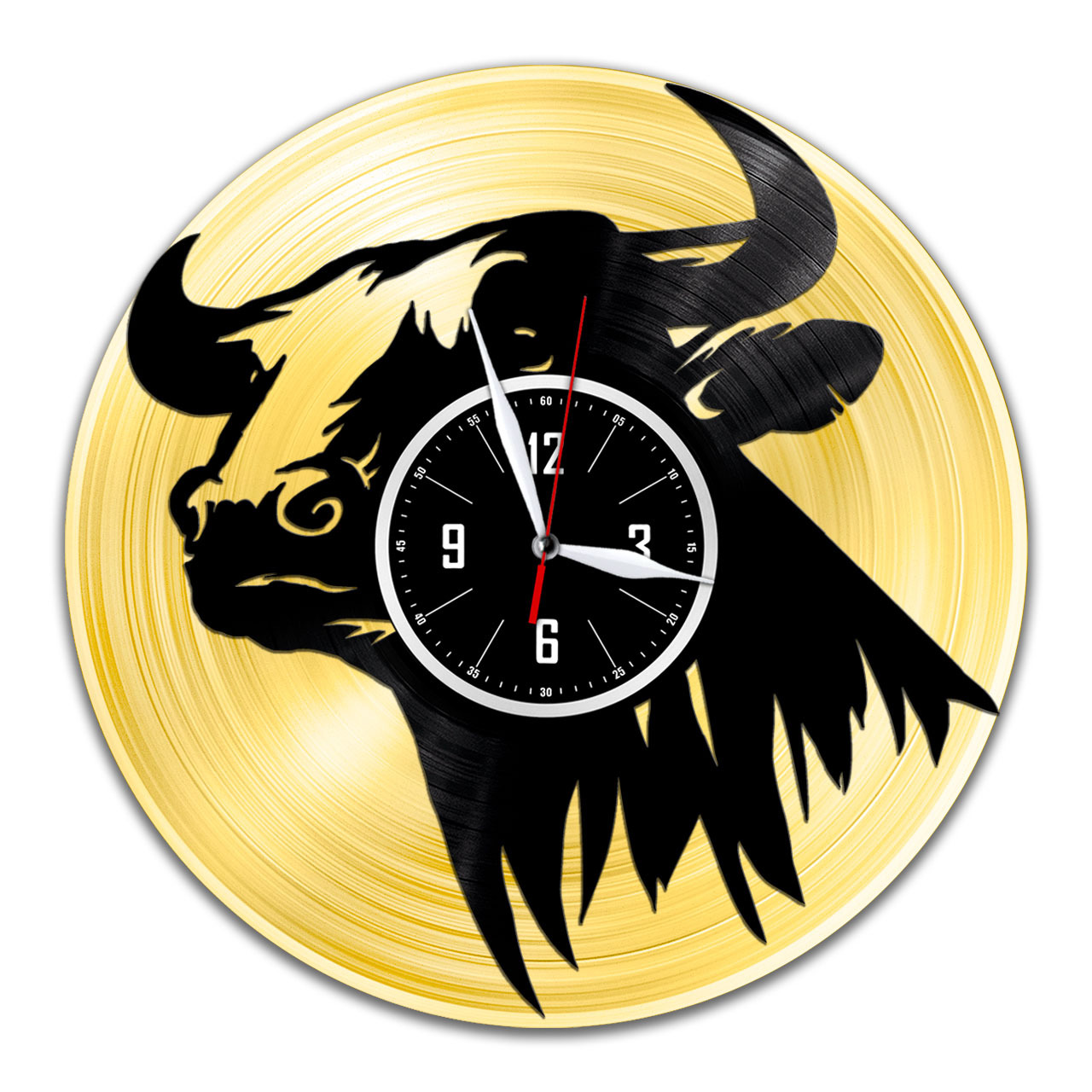 фигурка декоративная бык с часами. бык premium bogacho. часы из виниловых пластинок король и шут. фигурка декоративная бык с часами. часы настольные «бык».