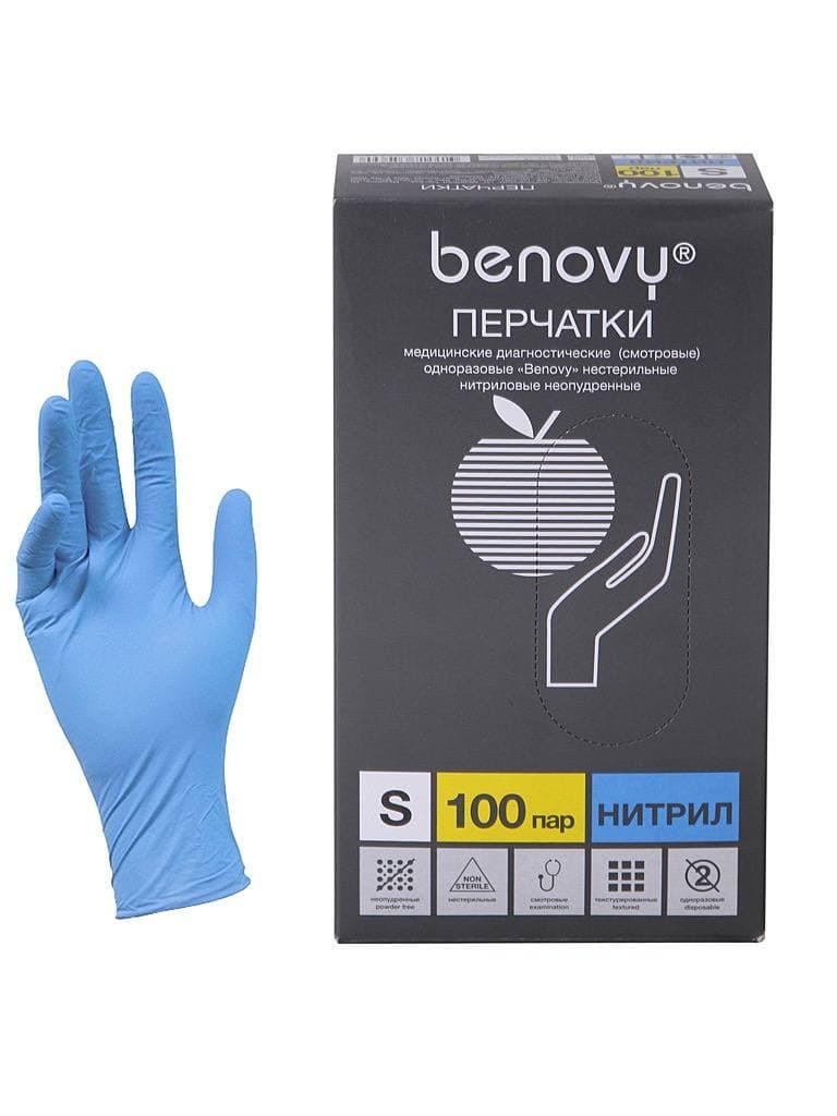 Перчатки нитриловые s Озон