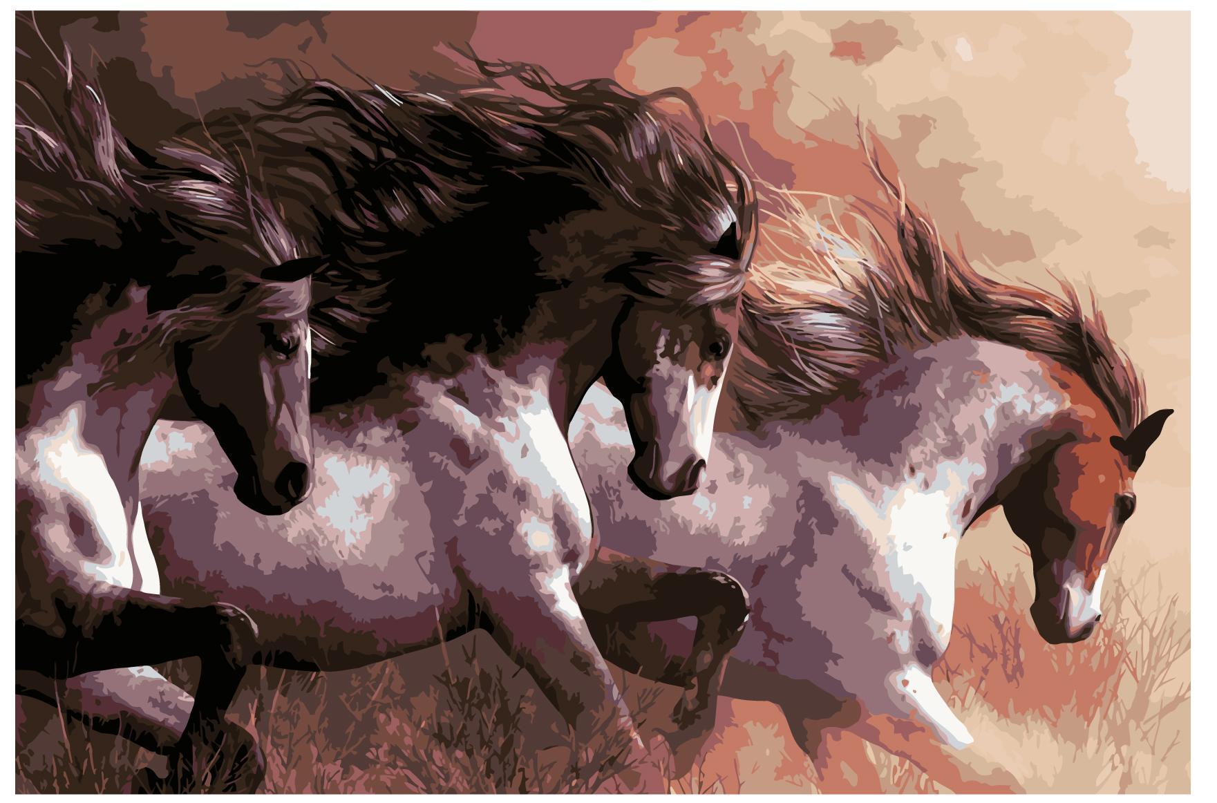 Кони 3. Духи с двумя лошадьми.