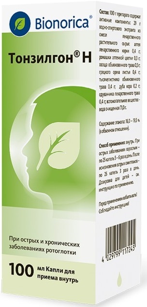 Тонзилгон Н, капли, 100 мл — купить в интернет-аптеке OZON. Инструкции ...