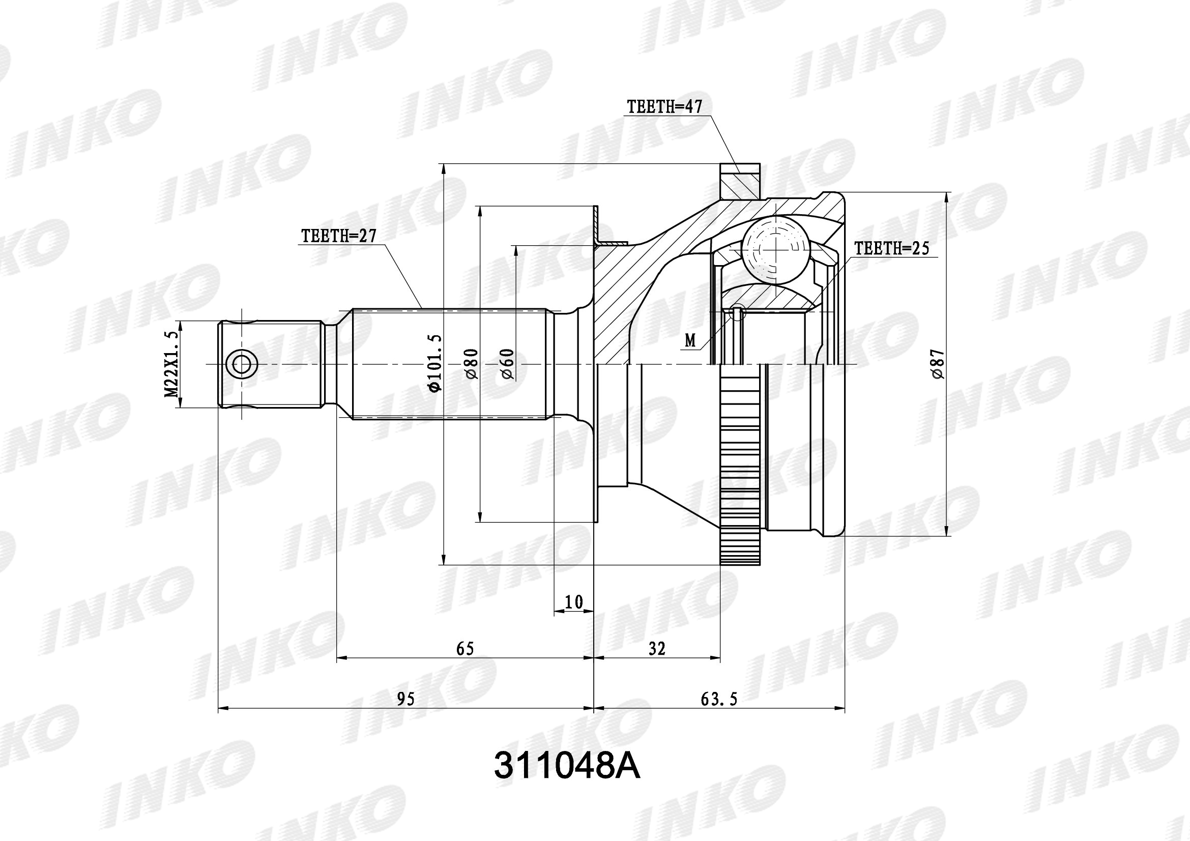 Шрус наружный ваз 2110 чертежи размеры