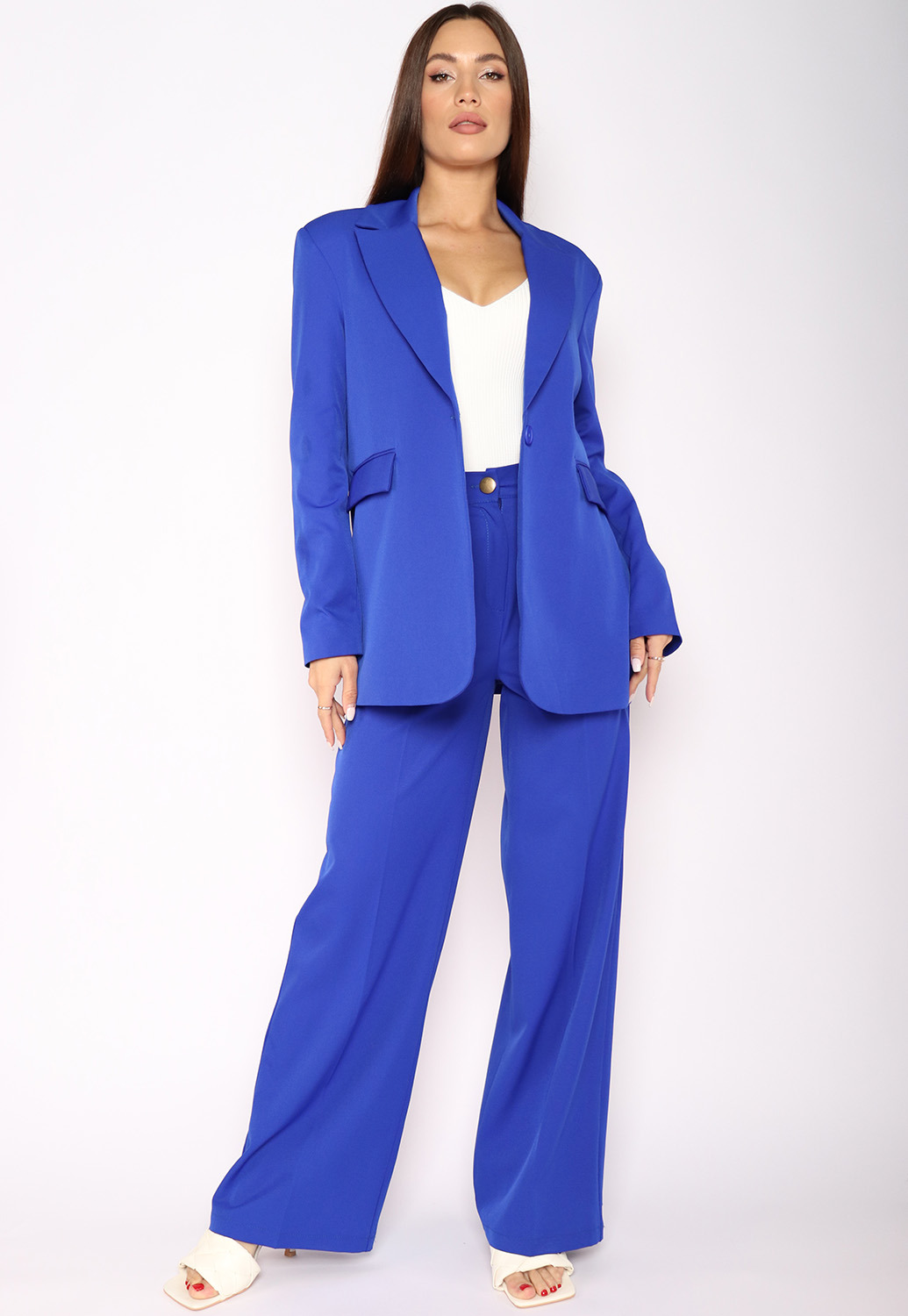 белый костюм женский брючный палаццо. костюм брюки палаццо и пиджак. костюм с брюками палаццо. широкие брюки massimo dutti. брючный костюм с брюками палаццо.