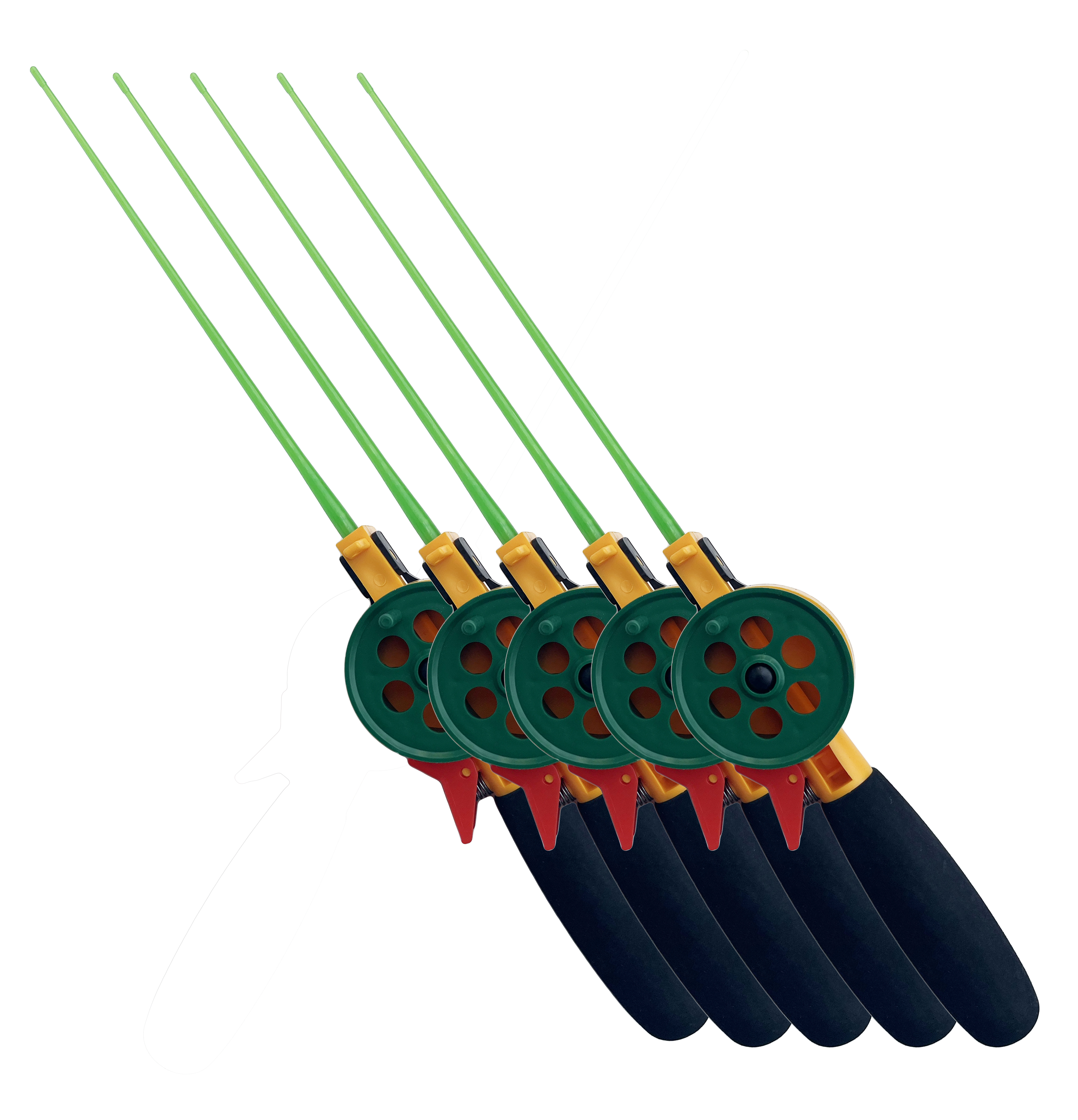 Наборскладныхудочекдлязимнейрыбалки5штзеленый