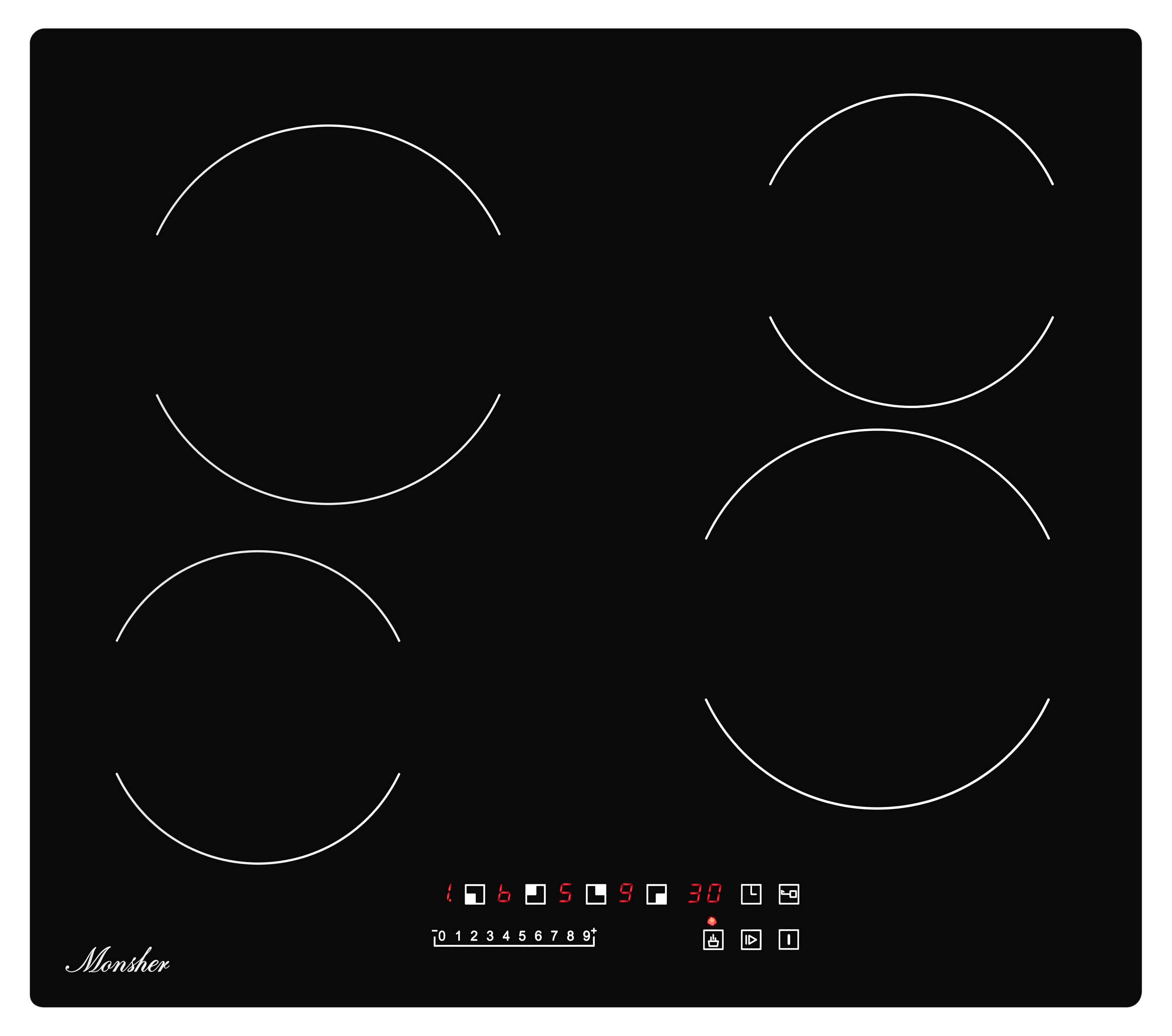 Встраиваемая электрическая варочная панель Monsher MHE 6002 (Модификация 2024 года)