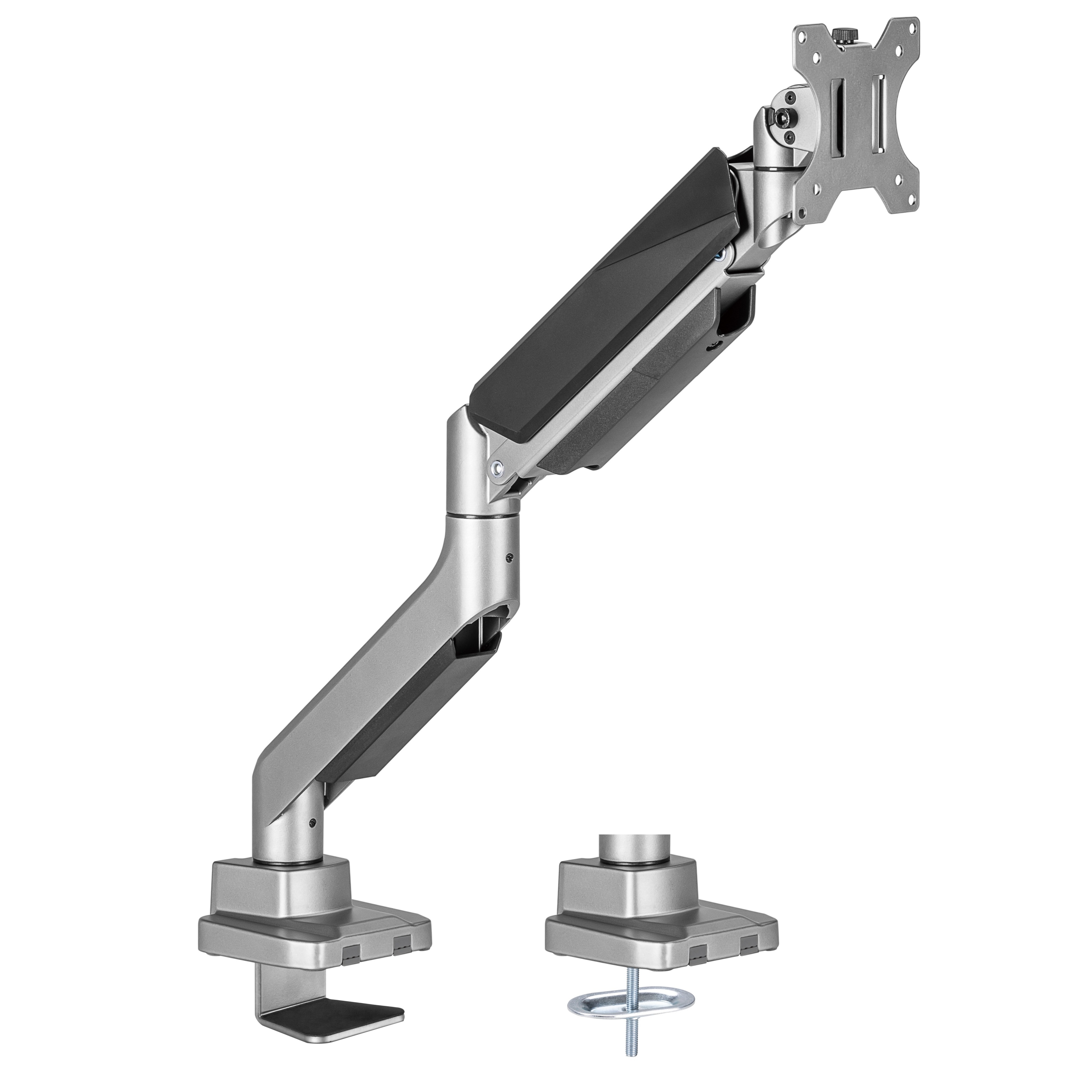 Кронштейн (держатель) ErgosmartBy Heavy-Duty для монитора 17"-49" до 18 кг, настольный, из алюминиевого сплава, серебристый