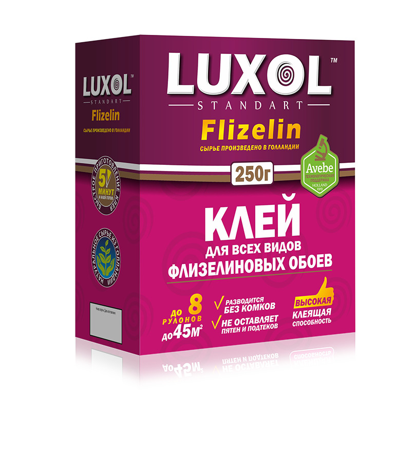 Клей для обоев флизелиновых LUXOL флизелин Flizelin 250г.