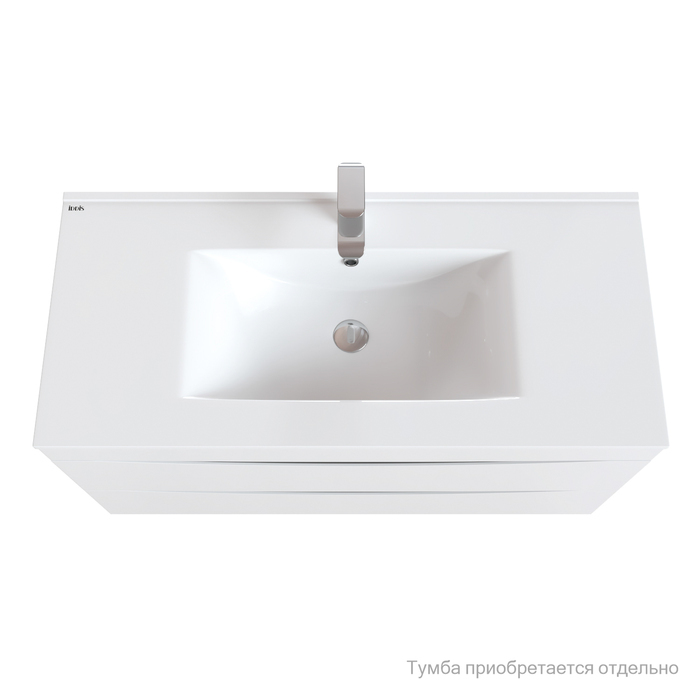 Фото товара на маркетплейсе ozon Раковина для ванной, на тумбу, 100 см, IDDIS, 0131000i28