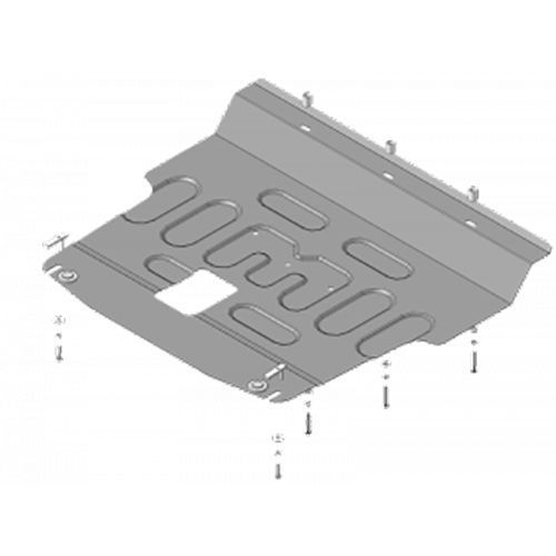 Защита картера и КПП Motodor для Киа Соренто 2012-2020, сталь 2мм