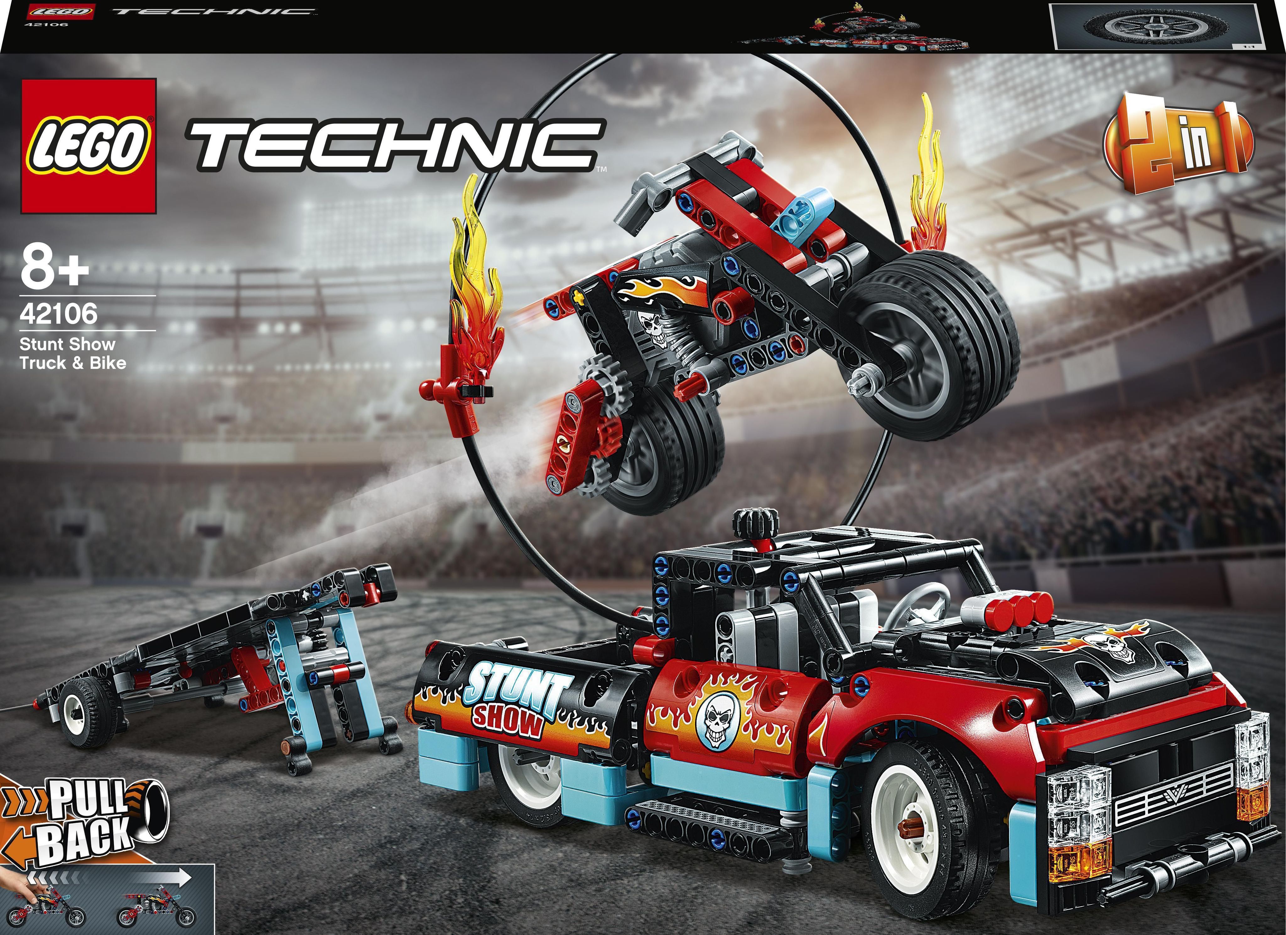 Конструктор Lego Technic фургон и трюк мотоцикл (42106) - купить с  доставкой по выгодным ценам в интернет-магазине OZON (1257701452)