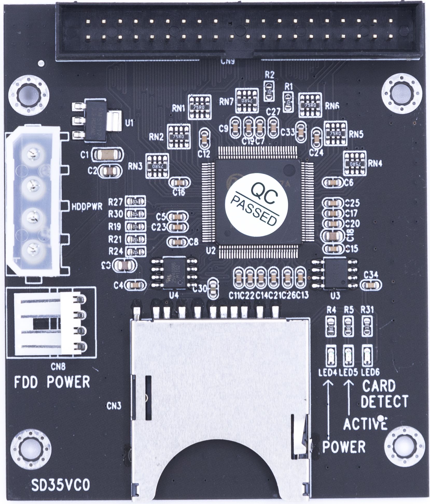 АдаптерGSMINDP43SIDSDXCMMCнаIDE3.5inch40-Pin(M)переходник,преобразователь(Черный)