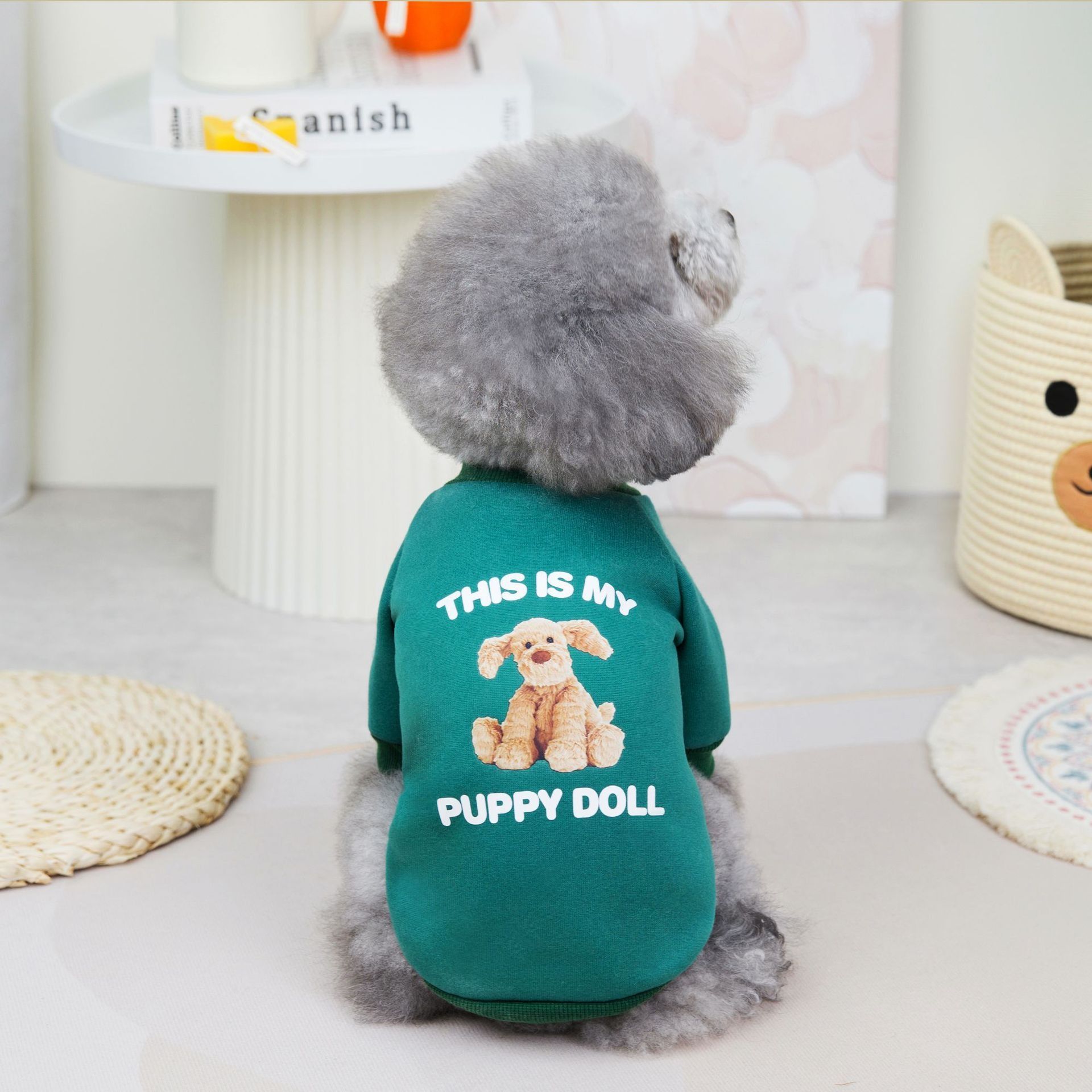 Толстовка для собак мелких пород "Puppy Doll", цвет зеленый, размер S (20 см)